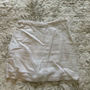 Abercrombie white linen mini skort size xs